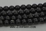 CBS539 15.5 inches 4mm round black spinel beads wholesale