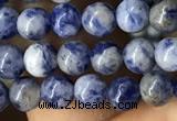 CBS600 15.5 inches 4mm round blue spot stone beads wholesale