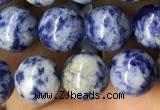 CBS602 15.5 inches 8mm round blue spot stone beads wholesale