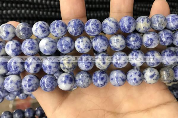 CBS606 15.5 inches 16mm round blue spot stone beads wholesale