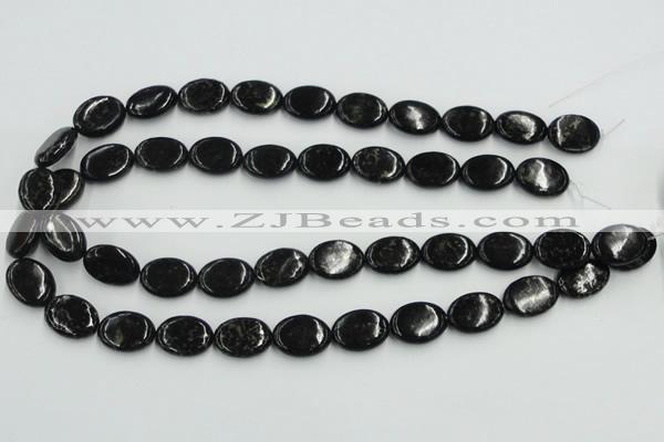 CBT09 16 inches 13*18mm oval natural biotite beads wholesale