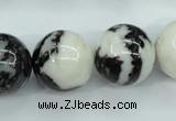 CBW107 15.5 inches 18mm round black & white jasper beads