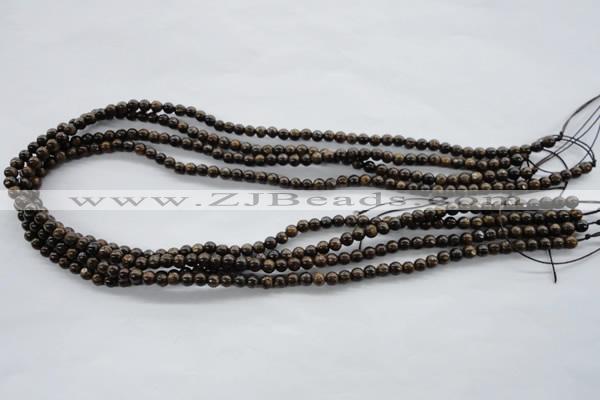 CBZ100 15.5 inches 4mm round bronzite gemstone beads