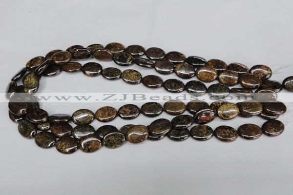 CBZ218 15.5 inches 12*16mm oval bronzite gemstone beads