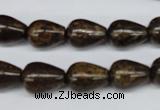 CBZ412 15.5 inches 10*14mm teardrop bronzite gemstone beads