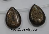 CBZ501 Top-drilled 12*16mm flat teardrop bronzite gemstone beads