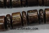 CBZ58 15.5 inches 6*18mm & 12*18mm rondelle bronzite gemstone beads