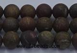 CBZ602 15.5 inches 8mm round matte bronzite beads wholesale