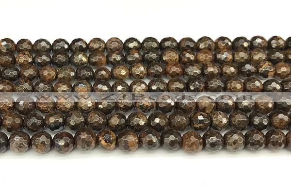 CBZ630 15 inches 6mm faceted round bronzite beads wholesale