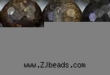 CBZ642 15 inches 10mm faceted round bronzite gemstone beads