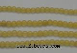 CCA01 15.5 inches 3mm round yellow calcite gemstone beads wholesale