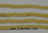 CCA01 15.5 inches 3mm round yellow calcite gemstone beads wholesale