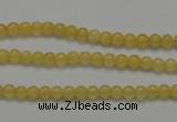 CCA02 15.5 inches 4mm round yellow calcite gemstone beads wholesale