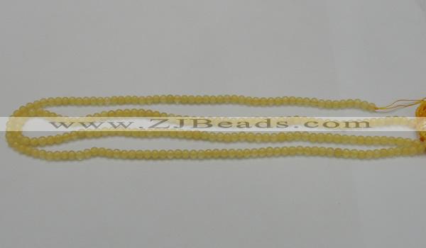CCA02 15.5 inches 4mm round yellow calcite gemstone beads wholesale