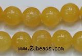 CCA07 15.5 inches 14mm round yellow calcite gemstone beads wholesale