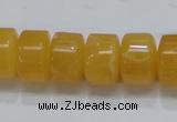 CCA09 15.5 inches 10*16mm wheel-shaped yellow calcite gemstone beads