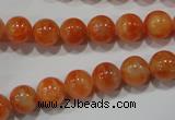 CCA303 15.5 inches 10mm round orange calcite gemstone beads wholesale