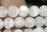 CCA361 15.5 inches 6mm round white calcite gemstone beads