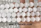 CCA382 15.5 inches 14mm round white calcite gemstone beads