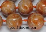 CCA456 15.5 inches 16mm round orange calcite gemstone beads