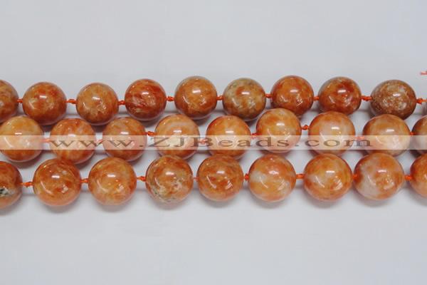 CCA458 15.5 inches 20mm round orange calcite gemstone beads