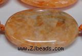 CCA489 15.5 inches 30*40mm oval orange calcite gemstone beads