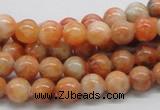 CCA51 15.5 inches 8mm round orange calcite gemstone beads wholesale