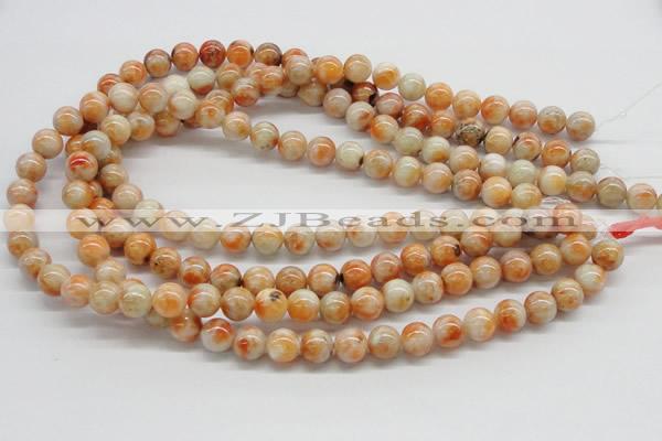 CCA52 15.5 inches 10mm round orange calcite gemstone beads wholesale