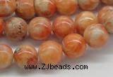 CCA53 15.5 inches 12mm round orange calcite gemstone beads wholesale