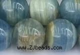 CCA549 15 inches 11mm - 12mm round blue calcite beads