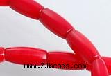 CCB04 15.5 inches 5*10mm tube shape red coral beads Wholesale