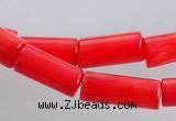 CCB05 15.5 inches 5*10mm column shape red coral beads Wholesale