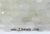 CCB1131 15 inches 4mm faceted coin white moonstone beads