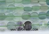 CCB1136 15 inches 4mm faceted coin fluorite beads
