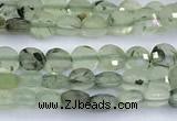 CCB1141 15 inches 4mm faceted coin prehnite beads