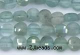 CCB1151 15 inches 4mm faceted coin apatite beads