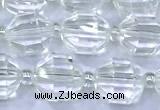 CCB1260 15 inches 9*10mm faceted white crystal beads