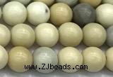 CCB1295 15 inches 6mm round ivory jasper beads