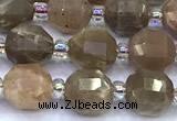 CCB1301 15 inches 7mm - 8mm faceted moonstone beads