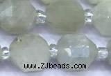 CCB1305 15 inches 9mm - 10mm faceted white moonstone beads