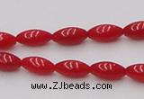 CCB132 15.5 inches 4*7mm rice red coral beads strand wholesale