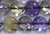 CCB1335 15 inches 8mm faceted coin ametrine beads