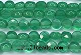 CCB1362 15 inches 2.5mm faceted coin green agate beads