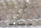 CCB1369 15 inches 4mm faceted coin morganite beads