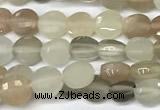 CCB1372 15 inches 4mm faceted coin moonstone beads