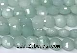 CCB1387 15 inches 4mm faceted coin amazonite beads
