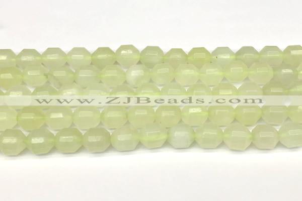 CCB1420 15 inches 9mm - 10mm faceted New jade beads