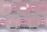 CCB1431 15 inches 7mm - 8mm faceted rose quartz beads