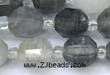 CCB1438 15 inches 7mm - 8mm faceted cloudy quartz beads