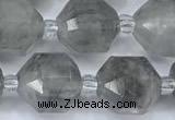 CCB1459 15 inches 9mm - 10mm faceted cloudy quartz beads